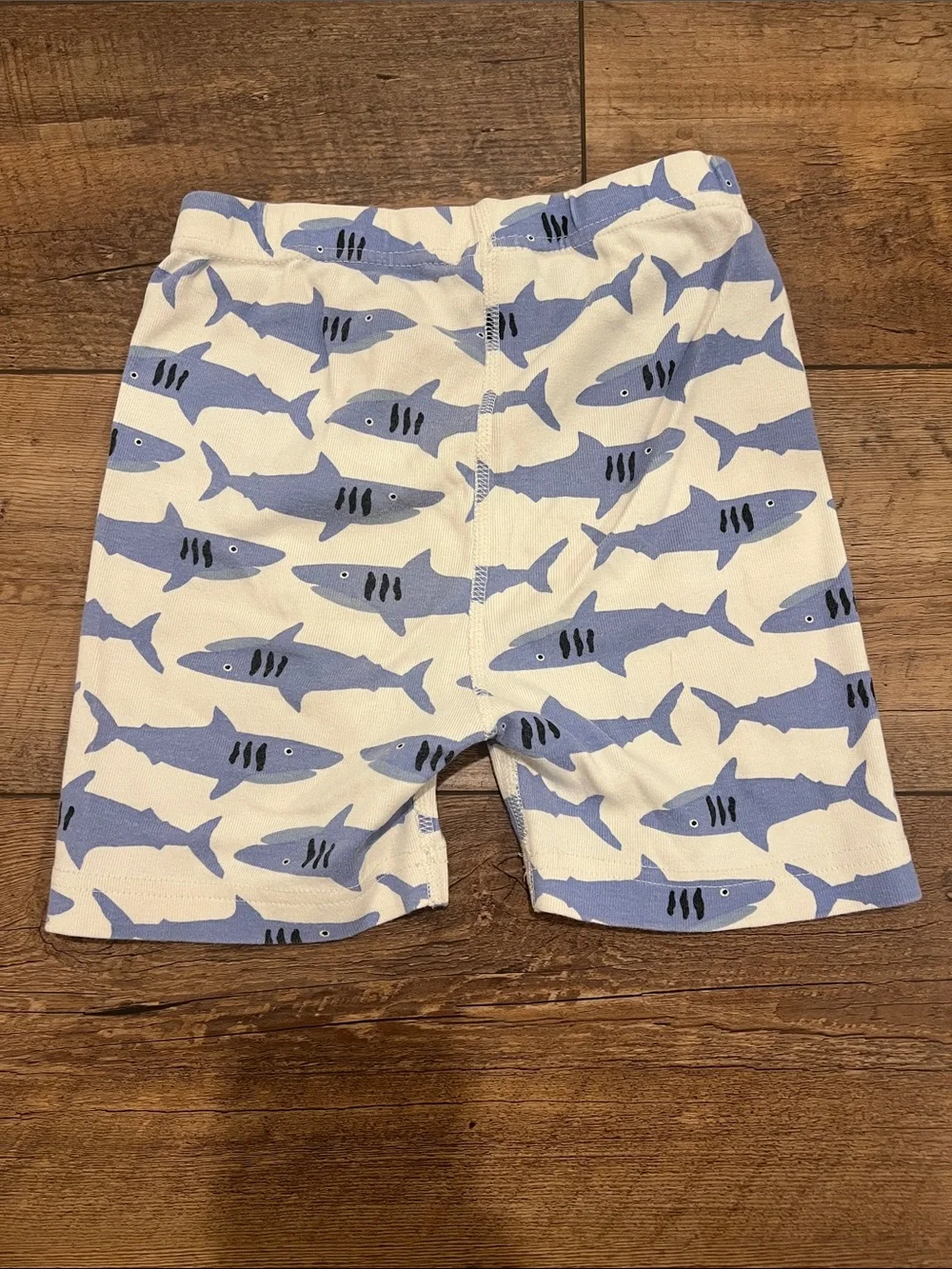 Hanna Andersson Boys Shark Short Pajamas Set, size 8